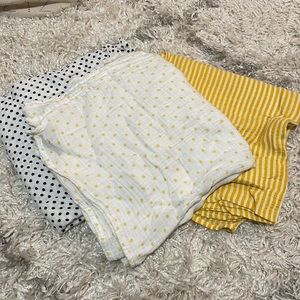 Bundle of 3 MacKenzie Childs Swaddle Blankets
